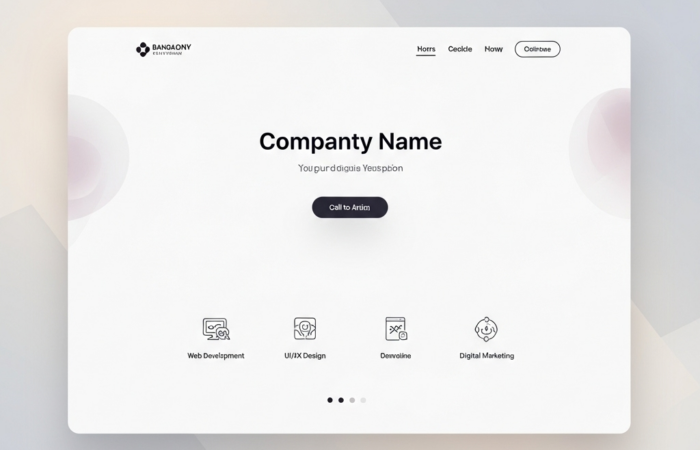 minimal website design bangalore
