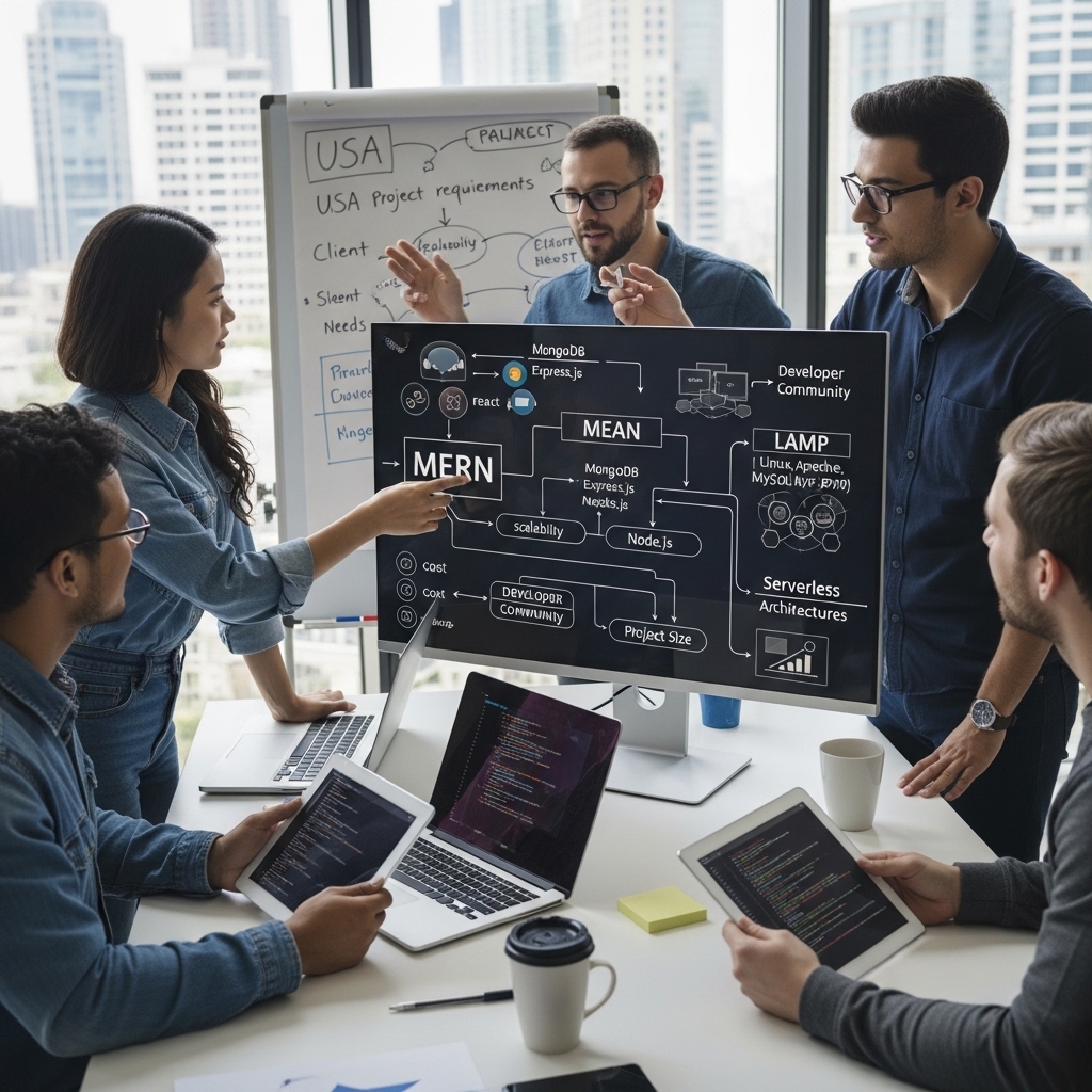 Choosing the right stack for web application development usa projects